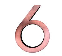 4 Inch 3D Floating House Plaque Number, Aged Bronze Door Numbers Address Plate Building Signage Digital Outdoor Sign 0-9, Screw Mounted, Alloy, Anti-Rust, Easy to Read