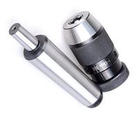 4-Inch 4-Jaw Self-Centering Chuck Set Drill Chuck Arbor B16 (1-1m) Self Tighten Keyless Drill MT4-B16 Arbor Fits for Almost All Drilling and Lathes with MK4 with 1-Inch x 8TPI Thread