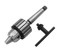 4-Inch 4-Jaw Self-Centering Chuck Set Heavy Duty Self-Tightening Power Tool Industrial Wrench Drill Chuck MT1MT2MT3 Milling Carbide Steel Lathe Spindle 1-13mm with 1-Inch x 8TPI Thread (Mt3 1 13mm)