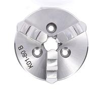 4-Inch 4-Jaw Self-Centering Chuck Set K01-80B 80mm 3" 3 Jaw Manual Mini Self-Centering Reversable Chuck for CNC with 1-Inch x 8TPI Thread