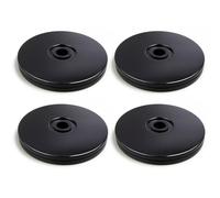 4-Inch Acrylic Turntable, 4Pcs Lazy Susan Turntable Ball Bearing Revolving Display Base for Desktop Kitchen Storage Cake Makeup Decorating, Black