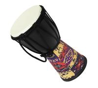 4 Inch African Djembe Drum Hand-Carved Portable Hand Drum With Colorful Patterns Traditional Percussion African Drum for Beginners
