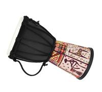 4 Inch African Drum Portable Djembe Drum With Colorful Art Patterns Adults Playing Hand Drums African Drum for Beginners (Color : D)