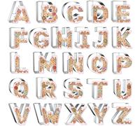 4 Inch Alphabet Letter Cookie Cutter Set - 26 Pcs Extra Large Xzhloym Cookie Cutters Shapes Biscuit Fondant Baking Molds for Christmas New Year Birthday Holiday Party Decorations - Stainless Steel