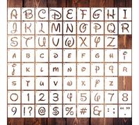 4 Inch Alphabet Letter Stencils for Painting, 70 Pcs Magic Letter Stencils and Numbers, Reusable Plastic Art Craft Stencils for Painting on Wood Sign Journal DIY Craft Decoration