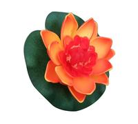 4 Inch Artificial Floating Lotus Flowers Water Ponds Foam Lotus Leaf Fake Lily Pad Floating Pool Home Pond Decoration Plants