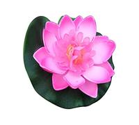 4 Inch Artificial Floating Lotus Flowers Water Ponds Foam Lotus Leaf Fake Lily Pad Floating Pool Home Pond Decoration Plants