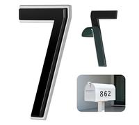4 Inch Black House Numbers for Outside, VONDERSO Self-Adhesive Mailbox Numbers with Exclusive Electroplated Finish and Durable ABS Base, for House Plaques, Mailbox, Yard, Garage - Plaque Number ‘7’