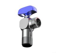 4 Inch Brass Triangle Valve Large Flow Red Blue Mark(Blue) | High-capacity flow, unrestricted water supply, for ideal for kitchens, bathrooms, fast filling