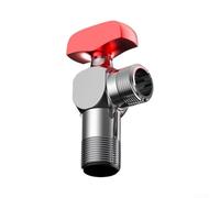 4 Inch Brass Triangle Valve Large Flow Red Blue Mark(Red) | High-capacity flow, unrestricted water supply, for ideal for kitchens, bathrooms, fast filling