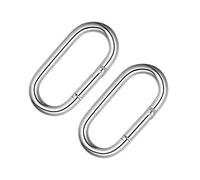 4 Inch Carabiner Clip Heavy Duty Spring Snap Hook Oval Shape 2pcs 10x100mm for Hammock Punching Bags Swing Chairs Gym Equipment Camping Hiking