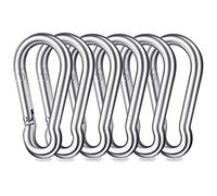 4 Inch Carabiner Spring Snap Hook, 304 Stainless Steel Heavy Duty Carabiner Clips(650 lb), 6 Pack
