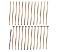 4 Inch Copper Nails Tree Stump Root Remover Pure Copper Spikes Promote Efficient Tree Management Safe Plant Control 20 Pack With Drill Bit for Easy Tree and Root Removal(25pcs)