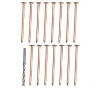 4 Inch Copper Nails Tree Stump Root Remover Pure Copper Spikes Promote Efficient Tree Management Safe Plant Control 20 Pack With Drill Bit for Easy Tree and Root Removal(15pcs)