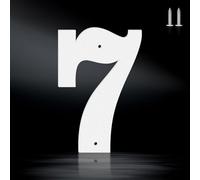 4 Inch Crisp White Rustproof House Numbers Letters,Heavy-Duty Metal Address Numbers for House,Weatherproof 0-9 Numbers & A-Z Outdoor Metal Letters Full Set for Door,Gate,Mailbox(7)