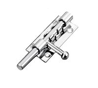 4 Inch Door Bolt Lock Stainless Steel Door Latch Barrel Sliding Lock Silver Solid Door Lock Bolts for Bathroom Bedroom Garden Shed Doors