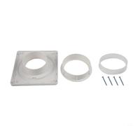 4 Inch Dryer Vent Wall Plate Assembly Supporting Dryer to Wall Transition with Focus on Airflow Integrity and Durability
