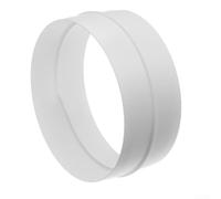 4 Inch Duct Backdraft Damper with Gravity Flap - Stops Cold Air & Noise - Non-Return Valve for Dryer Vent, Bathroom Fan, HVAC Exhaust - White Plastic Pipe Connector(Without Valve)