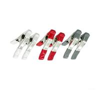 4-Inch Greenhouse Clips Metal Spring Jaw Large Opening for A-Frame Shade | Set of 3 or 6 pieces Available in gray red or white metal construction Lightweight portable for garden DIY use