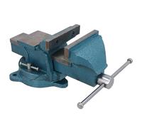 4 Inch Heavy Duty Bench Vice with Swivel Base + Anvil Workshop Clamp Cast Iron