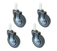 4-Inch Heavy-Duty Swivel Caster Wheels, Silent Universal Rollers for Furniture Transport, 80kg Load Capacity per Wheel, Ideal for Carts and Dining Wagons