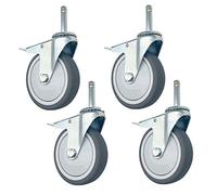 4-Inch Heavy-Duty Swivel Casters for Dining Carts 100mm Replacement Wheels Industrial Transport Wheel Kits Universal Furniture CastersStem Wheels