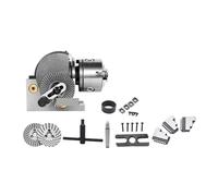 4-inch indexing Head with 3-jaw Chuck, Precision semi-Universal indexing Head for milling Machine Rotary Table (No Tailstock)