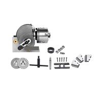 4-inch indexing Head with 3-jaw Chuck, Precision semi-Universal indexing Head Suitable for milling Machine Rotary Table (No Tailstock)