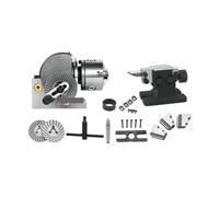 4-inch indexing Head with Three-jaw Chuck, Precision semi-Universal indexing Head Suitable for milling Machine Rotary Table (Withtailstock)