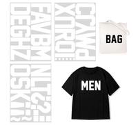 4 Inch Iron On Heat Transfer Letters Alphabets Fabric Vinyl DIY for Sport Jerseys T Shirts Clothes Slogan Printing Crafts Decoration (White)