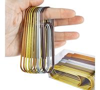 4 Inch Large Paper Clips, 30pcs Jumbo Paper Clips 100 mm Metal Multicolored Giant PaperClips Vinyl Coated Extra Large Mega Paperclips for Office School Document organizing