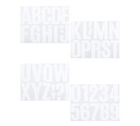 4 Inch Large Sticky Letter Number Stickers, 4 Sheets Self Adhesive Vinyl Alphabet for Mailbox, Door, Outdoor Decoration