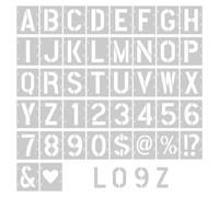 4 Inch Letter and Number Stencils 42Pcs Reusable Alphabet Templates Plastic Letter Stencil Kit Large Number & Letter Stencils for Painting Walls, Spray Paint, Wood, Rock, Sign, DIY Art Projects