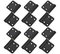 4 inch Lift Off Hinge 6 Pack Black Door Hinges Durable Flag Hinges, No Direction, Rust-Resistant Indoor and Outdoor Hinges Detachable, Loading Capacity 40 Lbs