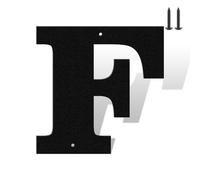 4 Inch Matte Black Rustproof House Numbers Letters,Heavy-Duty Metal Address Numbers for House,Weatherproof 0-9 Numbers & A-Z Outdoor Metal Letters Full Set for Door,Gate,Mailbox(F)