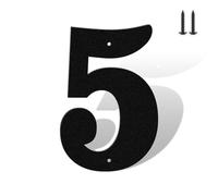 4 Inch Matte Black Rustproof House Numbers Letters,Heavy-Duty Metal Address Numbers for House,Weatherproof 0-9 Numbers & A-Z Outdoor Metal Letters Full Set for Door,Gate,Mailbox(5)