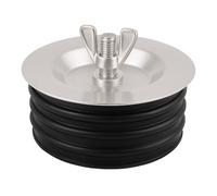 4 Inch Mechanical Pipe Test Plug - End of Pipe Gripper Plug with Galvanized Screw & Steel Wing Nut - Expansion Drain Stopper for Sewer Cleanout, Sink, Pool, or Drain Line Maintenance - 1 Pack