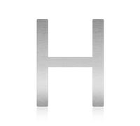 4 Inch Metal Letters, Silver Stainless Steel House Address Mailbox Numbers, Perfect for Home Address Plaques, Door Signs, Office Labels, Custom DIY Crafts Homemade Projects, and Modern Decor(Letter H)