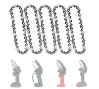4 Inch Mini Chainsaw Chain Replacement 28 Drive Links 5PCS 1/4 Inch Small Saw Replacement Chain for Cordless Handheld Mini Chainsaws for Wood Branch Pruning Trimming Cutting