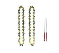 4 Inch Mini Golden Chainsaw Chain Electric Electric Saw Accessory Replacement Electric Chain Saw Chain(2 Chainsaw Chain+2 rasp)