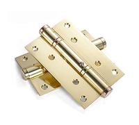 4-inch Multifunctional Hydraulic Buffer Hinges, Stainless Steel Flat Spring Hinges, Suitable for Installing Room Doors, Cabinet Doors, Etc.(Gold)