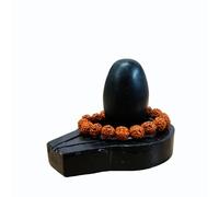 4"inch Narmada Stone Dolomite Yoni Base Jaladhari with 2.5"inch Narmada shiva Lingam River Stone India - Natural Narmada Shiva Lingam with Jalandhar Fountain Yoni Base Puja Idol Shivling Murti Deities