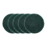 4 Inch Nylon Scouring For Pads 5 Piece Set for Use with Angle Grinders and Orbital Sanders in Workshop Maintenance and Bathroom Renovation (Grey(Green(240#))
