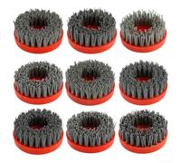 4 Inch Nylon Silicon Carbide Abrasive Brush, Antique Wire Wheel for Granite Marble Concrete Polishing and Rust Removal, 36-3000 Grit Grinding Disc for Auto Polishing Machine(46 grit)