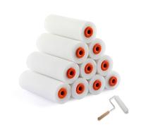 4 inch Paint Roller, 10 Pack Mini Foam Paint Roller, High Absorption and Density Foam Rollers for Painting, No Lint and Fiber Shedding Small Paint Roller Covers for House Painting