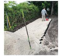 4 Inch Pea Stone Stabilizer for Sloped Dock Paths - Eros Control Honeycomb Paver Grid with 10 Stakes Ground Grid for Walkways & Pathways 16 3 Opts Available
