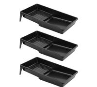 4 Inch Professional Plastic Roller Trays Decorators Painting Paint Tray Pack of 3