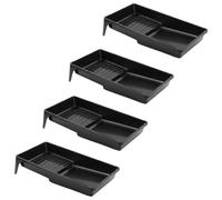 4 Inch Professional Plastic Roller Trays Decorators Painting Paint Tray Pack of 4