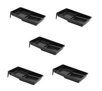 4 Inch Professional Plastic Roller Trays Decorators Painting Paint Tray Pack of 5