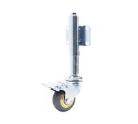 4 Inch Retractable Safety Gate - Shock Absorbing Casters Silent Wheels Durable Iron Design Universal Fit (1 Piece with Brake) for Home & Pet Convenience